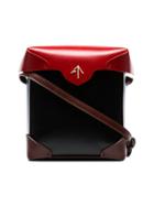 Manu Atelier Black Pristine Mini Leather Crossbody Bag