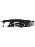 Mikio Sakabe Flower Leaf Buckle Belt, Women's, Size: 110, Black, Synthetic Resin