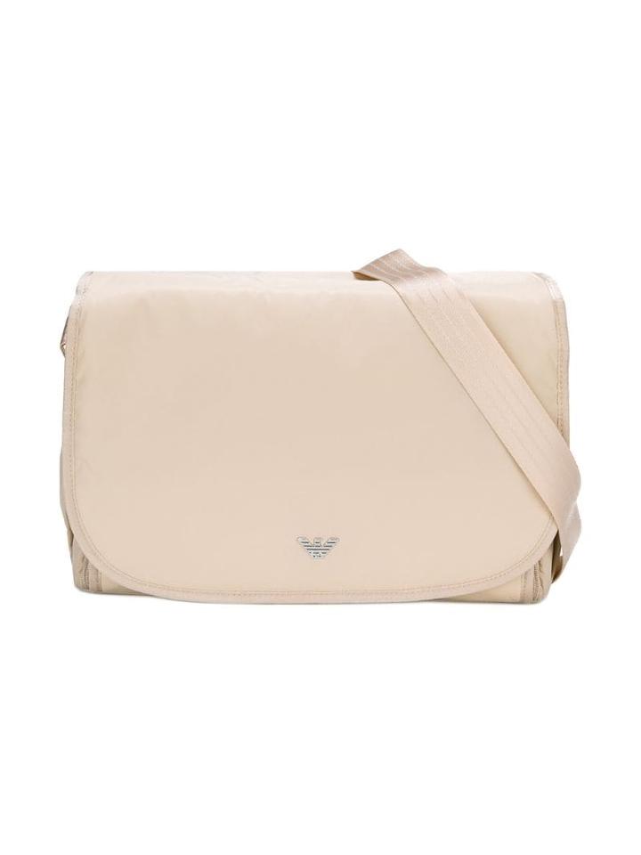 Emporio Armani Kids Logo Plaque Changing Bag - Neutrals