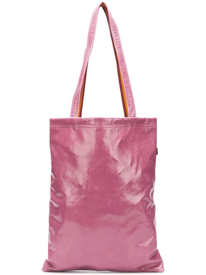 Sies Marjan Contrast Shoulder Strap Tote - Pink & Purple