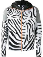 Adidas By Kolor Zebra Print Zip Hoodie, Men's, Size: Small, Black, Polyester/polyurethane