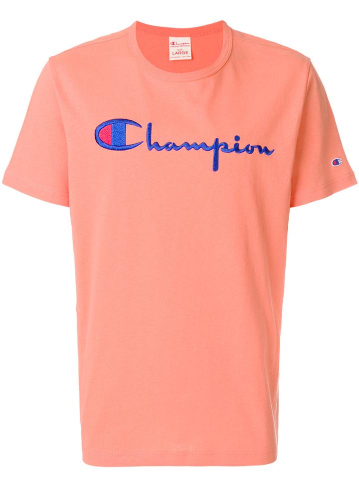 Champion Large Logo Short Sleeved T-shirt - Yellow & Orange