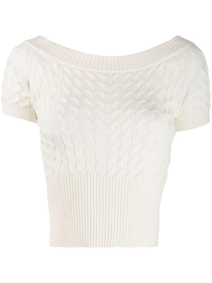 Alexander Mcqueen Short Sleeve Sweater - White