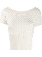 Alexander Mcqueen Short Sleeve Sweater - White
