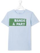 Bellerose Kids Teen Slogan-print T-shirt - Blue