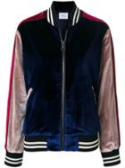 Forte Couture Panelled Tiger Bomber Jacket - Blue