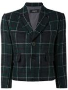 Dsquared2 - Tartan Check Cropped Blazer - Women - Wool/polyamide/polyester/cotton - 40, Green, Wool/polyamide/polyester/cotton