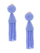 Oscar De La Renta Beaded Drop Earrings - Blue