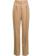 Maiyet High-rise Wide-legged Trousers, Women's, Size: 8, Brown, Spandex/elastane/wool