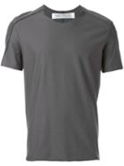 Individual Sentiments Raw Edge Jersey T-shirt, Adult Unisex, Size: 2, Grey, Cotton