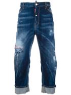 Dsquared2 Big Brother Bleached Distressed Jeans, Men's, Size: 46, Blue, Cotton/spandex/elastane