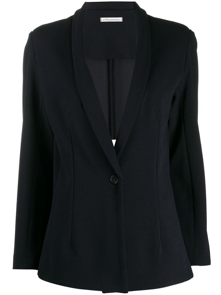 Stefano Mortari Single-breasted Loose Blazer - Blue