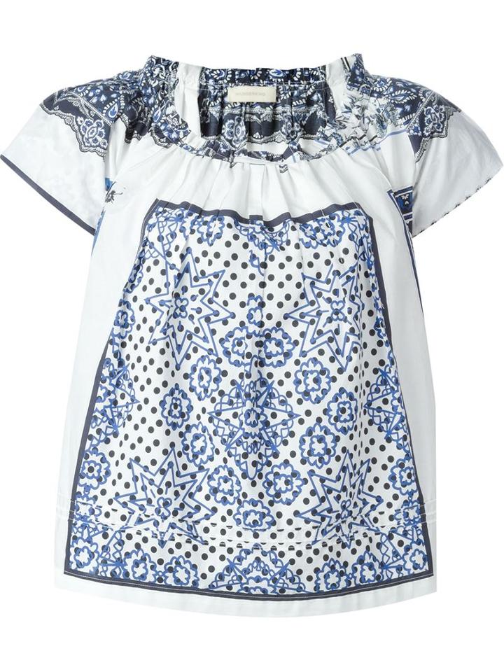 Wunderkind Square Print Blouse