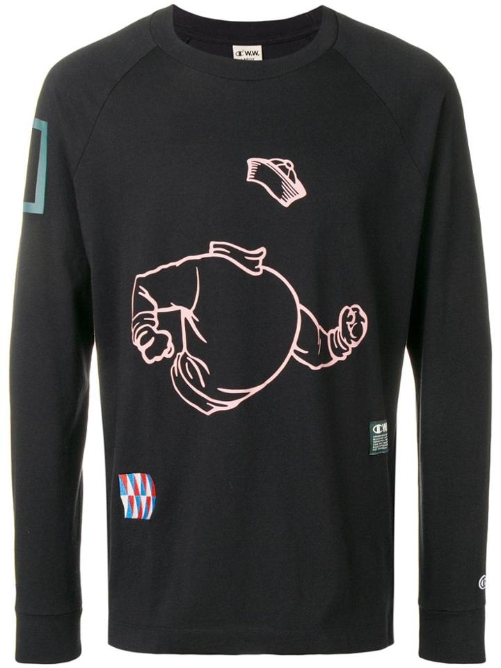 Champion X Wood Wood Sailor Long Sleeve T-shirt - Black