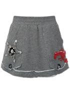 Andrea Bogosian Embroidered Skorts - Grey