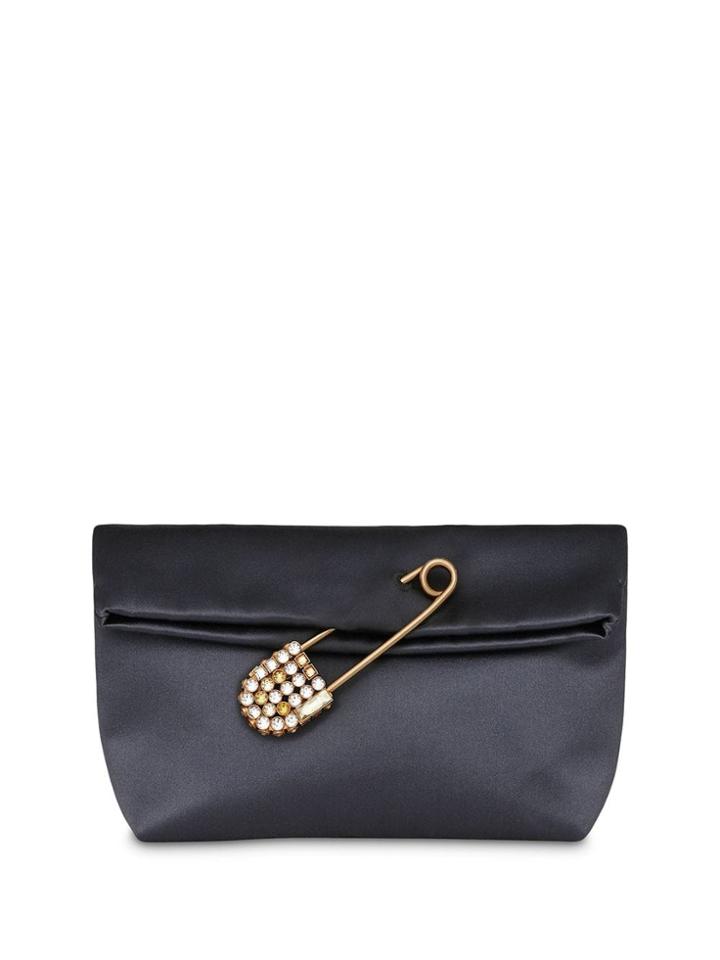 Burberry Small Kilt Pin Clutch - Grey