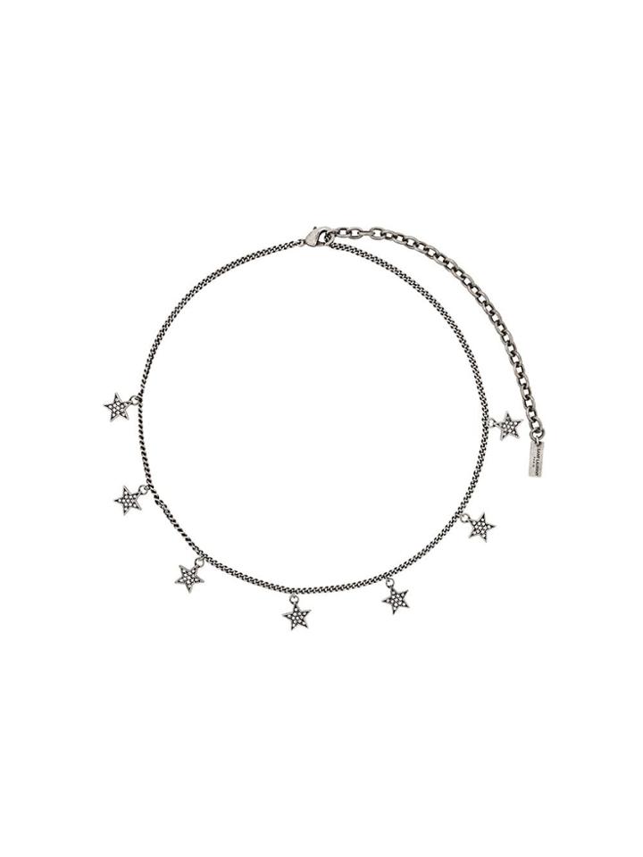 Saint Laurent Mini Star Necklace - Silver
