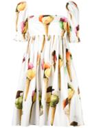 Dolce & Gabbana - Ice-cream Print Dress - Women - Cotton - 42, White, Cotton