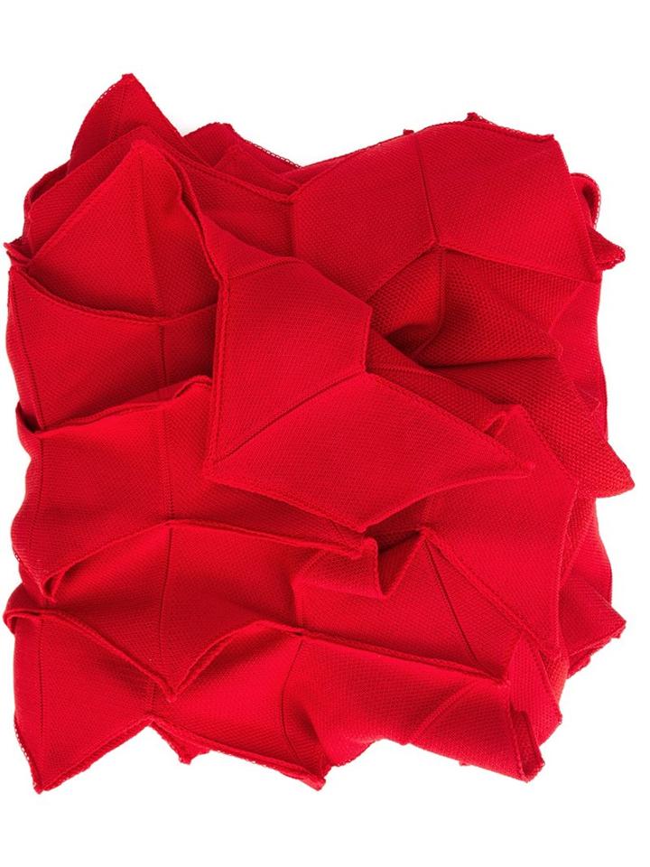 Junya Watanabe Comme Des Garçons Geometric Paneled Scarf, Women's, Red, Polyester/wool
