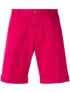 Etro - Cuffed Tailored Shorts - Men - Cotton/spandex/elastane - 48, Pink/purple, Cotton/spandex/elastane