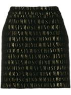 Moschino All-over Logo Short Skirt - Black