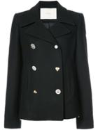 Adam Lippes Peacoat With Jewel Buttons Jacket - Black
