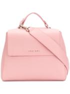 Orciani Pebbled Foldover Top Shoulder Bag - Pink & Purple