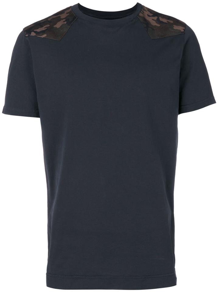 Mr & Mrs Italy Camouflage Panel T-shirt - Black