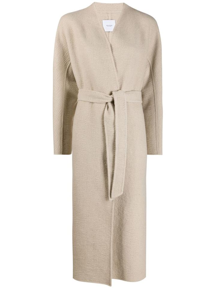 Agnona Belted Long Length Coat - Neutrals