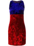 Versace Pre-owned Crushed Velvet Mini Dress - Red