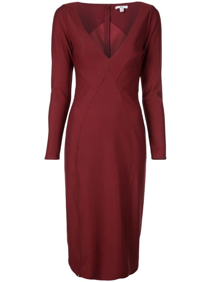 Zac Zac Posen Panelled V-neck Dress - Red