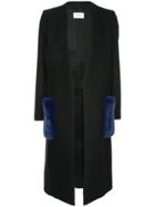 Astraet Fur Pockets Coat - Blue