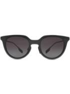 Burberry Eyewear Keyhole Round Frame Shield Sunglasses - Black