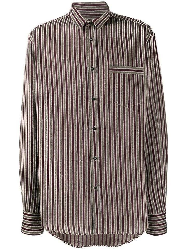 Christian Pellizzari Regular-fit Striped Shirt - Red