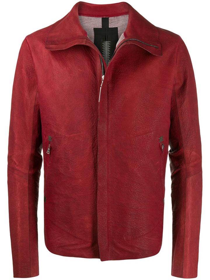 Isaac Sellam Experience Crinkled Leather Jacket - Blue
