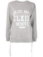 Printed Sweatshirt - Women - Cotton - M, Grey, Cotton, Mm6 Maison Margiela