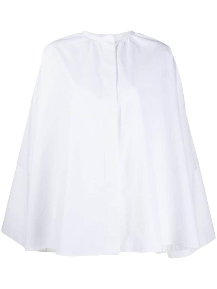 Jil Sander Flared Wide Fit Blouse - White