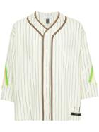 Facetasm Striped Baseball Shirt - White