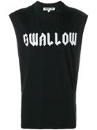 Mcq Alexander Mcqueen Sleeveless Swallow T-shirt - Black