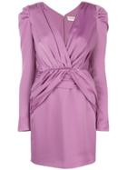 Nicholas Long-sleeve Mini Dress - Purple