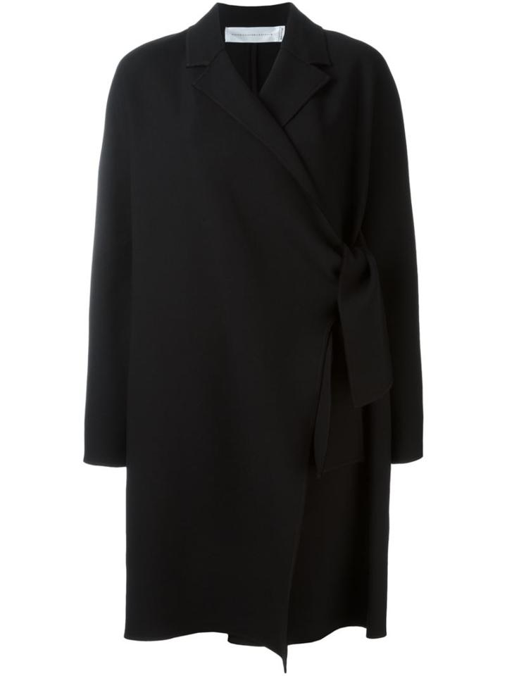 Victoria Victoria Beckham 'jumbo Twill' Tie Front Coat