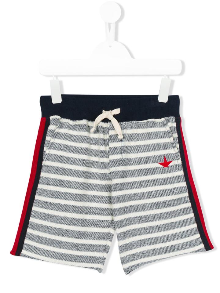 Macchia J Kids - Drawstring Striped Shorts - Kids - Cotton - 4 Yrs, Toddler Boy's, Blue