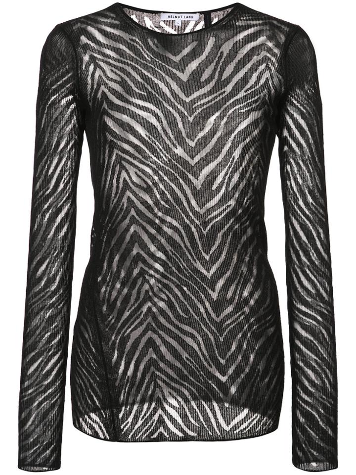 Helmut Lang Semi-transparent Top - Black