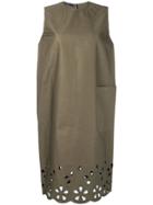 Sofie D'hoore Laser Cut Hem Midi Dress - Green