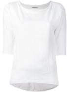 Stefano Mortari Mid Sleeve T-shirt, Women's, Size: 46, White, Linen/flax/silk/polyamide
