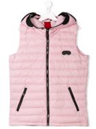 Ai Riders On The Storm Kids Teen Logo Patch Padded Gilet - Pink &