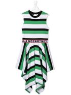 Stella Mccartney Kids Striped Knitted Sleeveless Dress - Green