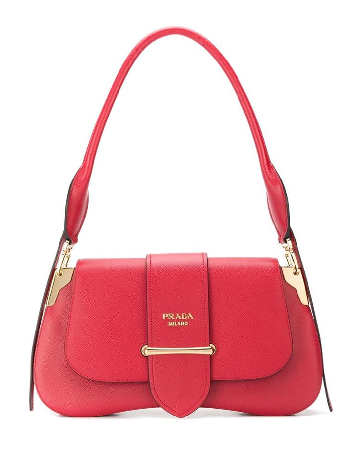 Prada Sidonie Medium Shoulder Bag - Red