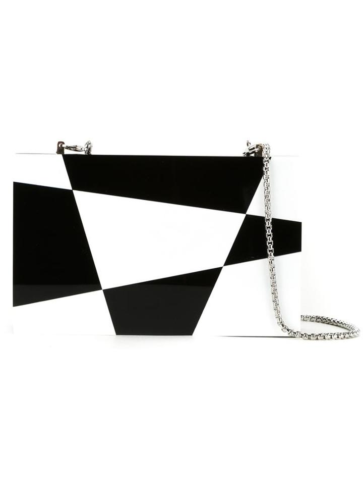 The Cartel Cesare 2.0 Clutch, Women's, White, Acrylic/polyester