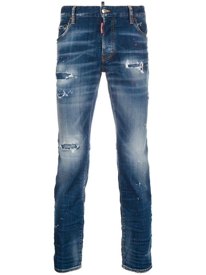 Dsquared2 Ccty Biker Jeans - Blue